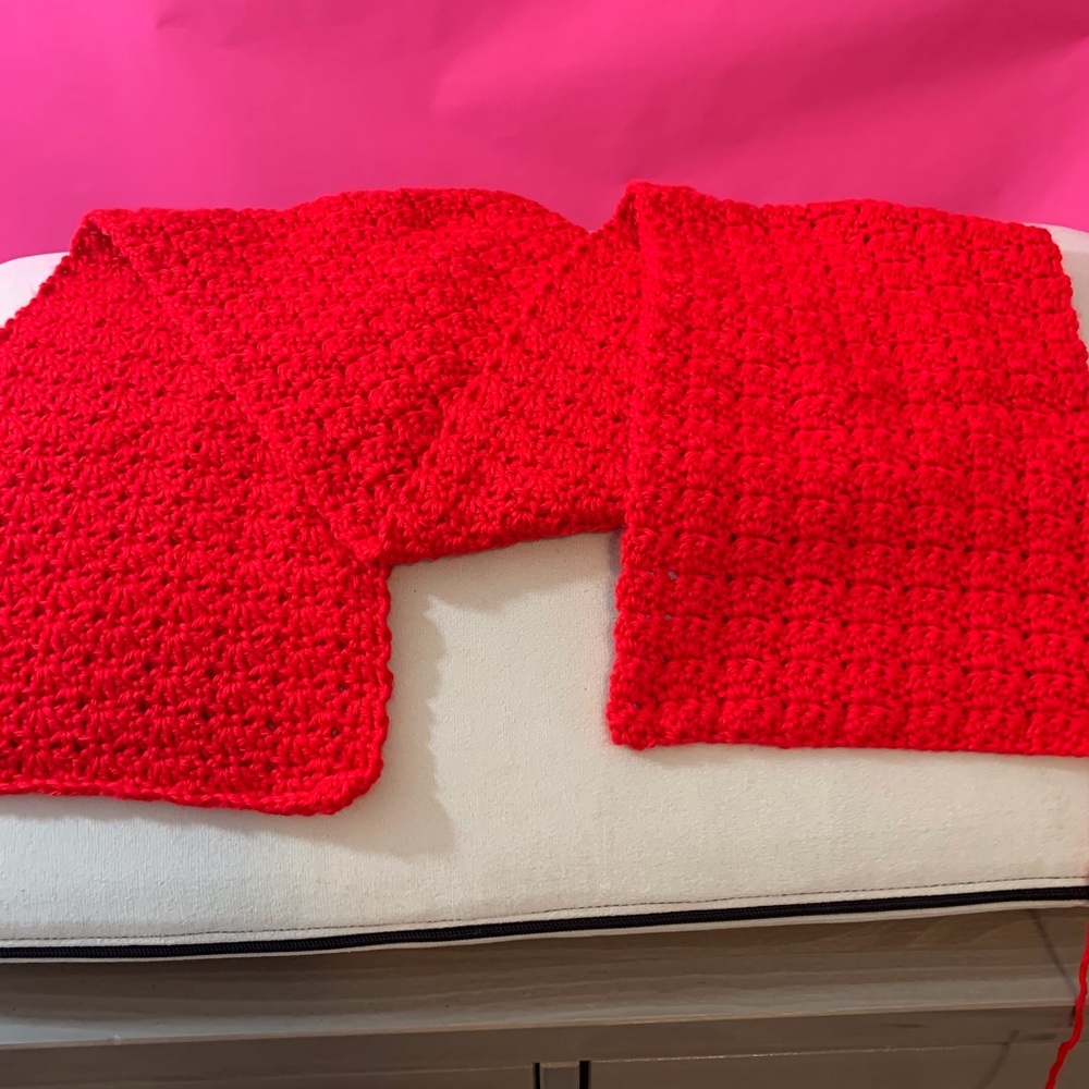 Cherry red scarf